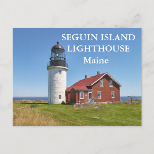 Seguin Island Lighthouse, Maine Postcard Postkarte