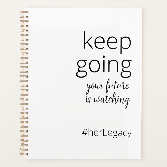 seguir adelante. tu futuro. Motivación feminista Planer (Vorderseite)