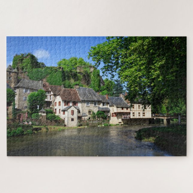 Segur-Le-Chateau traditionelles Dorf in Frankreich Puzzle (Horizontal)