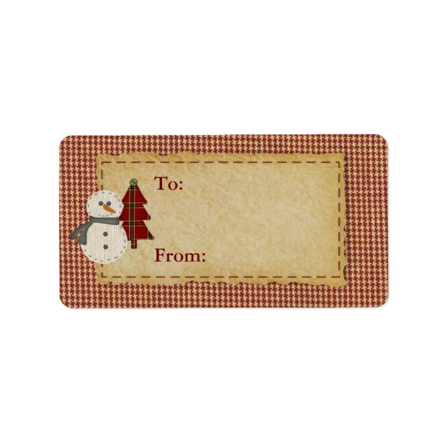Seh Weihnachtsgeschenk-Etikett Adressaufkleber (Vorne)