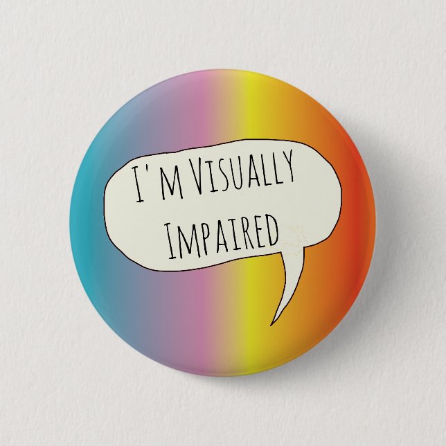 Sehbehinderte Sehstörungen blind Button (Vorderseite)