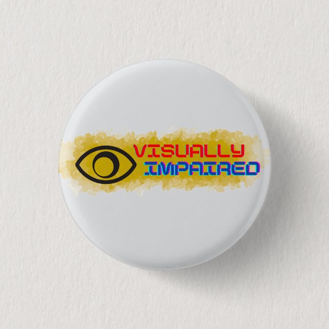 Sehbehinderte Symbolgestaltung Button (Vorderseite)
