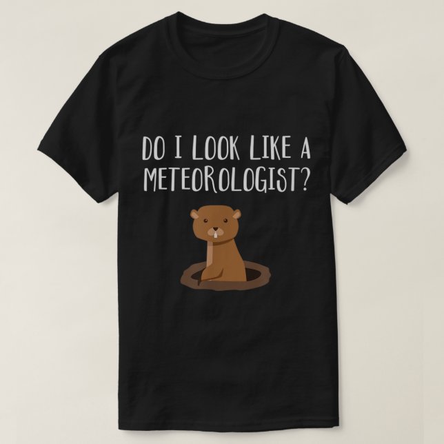 Sehe ich aus wie ein Meteorologe, ein Groundhog Da T-Shirt (Design vorne)