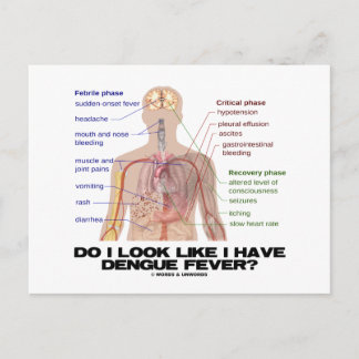 Sehe ich so aus, als hätte ich Dengue Fieber? (Ana Postkarte