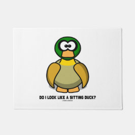 Sehe ich wie eine Lockente aus? Cartoon Ähnliche Fußmatte