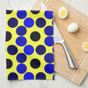 Sehen Dots Schwarz und Blau Küchentuch