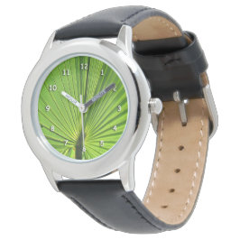 Sehen - Grünes Leaf im Sonnenlicht Armbanduhr