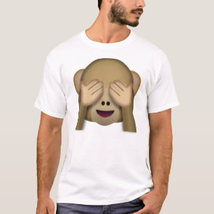 Sehen-Kein-Übel Affe emoji T-Shirt