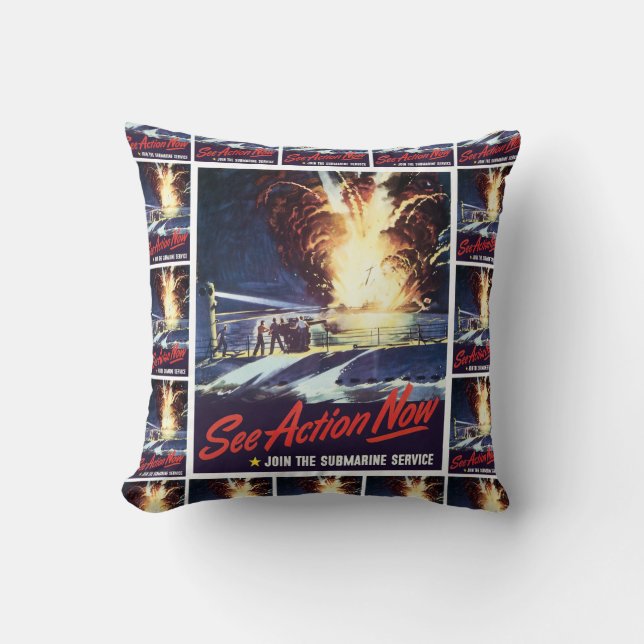 Sehen Sie Aktion jetzt Kissen (Vorderseite)