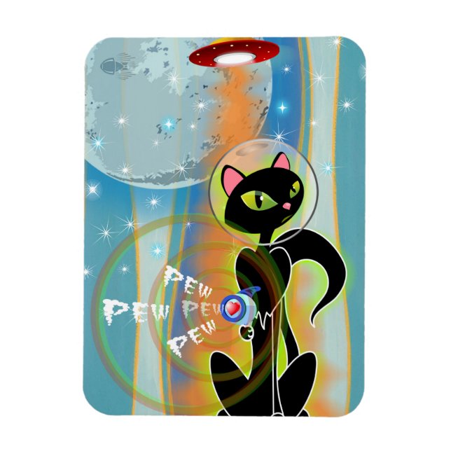 SEHEN SIE AUS! KITTEN GOTTA RAYGUN VON TRISTAN BER MAGNET (Vertikal)