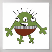 sehen Sie das goofy green Monster