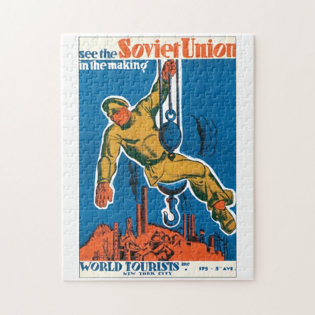 Sehen Sie das Vintage Reise-Plakat der Puzzle (Vertikal)