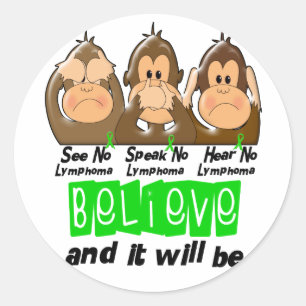 Sehen Sie, dass zu sprechen kein Non-Hodgkins Runder Aufkleber