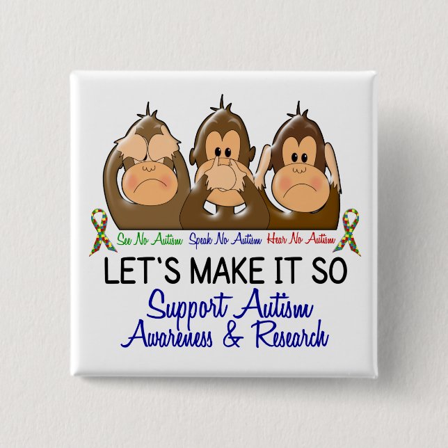 Sehen Sie, dass zu sprechen keinen Autismus 2 Button (Vorderseite)