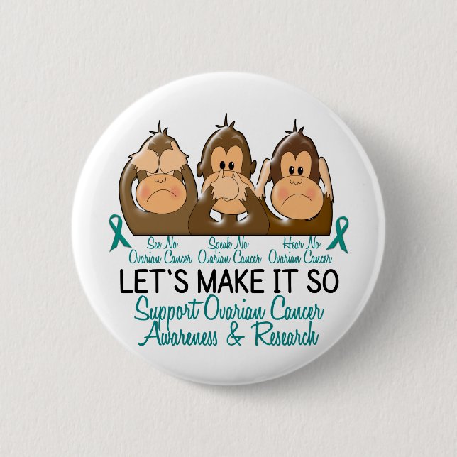 Sehen Sie, dass zu sprechen keinen Eierstockkrebs Button (Vorderseite)