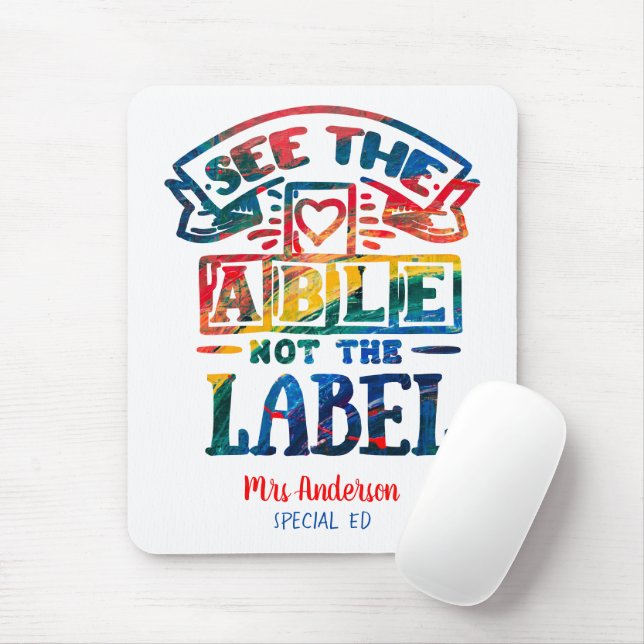 Sehen Sie den Lehrer zum Thema "Able Not the Label Mousepad (Mit Mouse)