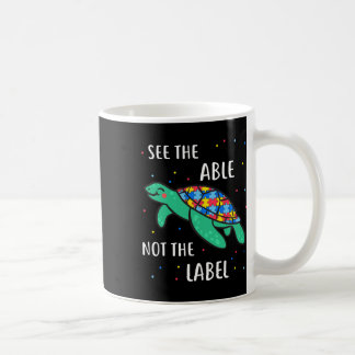 Sehen Sie die Fähigkeit nicht das Etikett Autismus Kaffeetasse