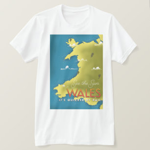 Sehen Sie die walisische Sonnenreise-Plakat. T-Shirt