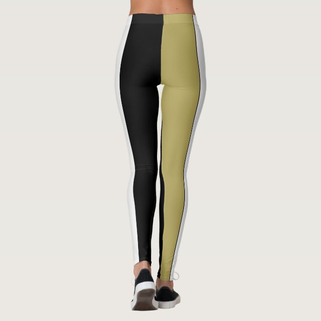 Sehen Sie eine Größe kleinere Streifen schwarz-wei Leggings (Rückseite)