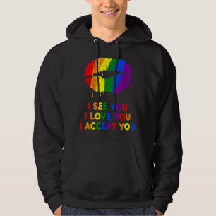 Sehen Sie, ich Liebe Sie ich akzeptiere Sie LGBT L Hoodie