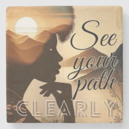 Sehen Sie Ihr Pflaster deutlich Steinuntersetzer