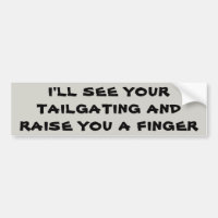 Sehen Sie Ihre Tailgating-Erhöhung Sie ein Finger