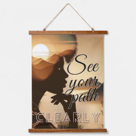 Sehen Sie Ihren Weg klar und deutlich Wandteppich Mit Holzrahmen