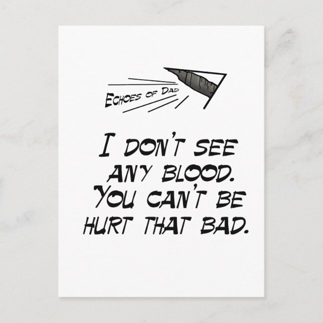 Sehen Sie kein Blut Postkarte (Vorderseite)