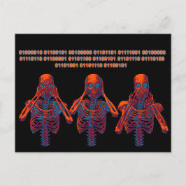 Sehen Sie kein Böses, hören Sie kein Böses, sprech Postkarte