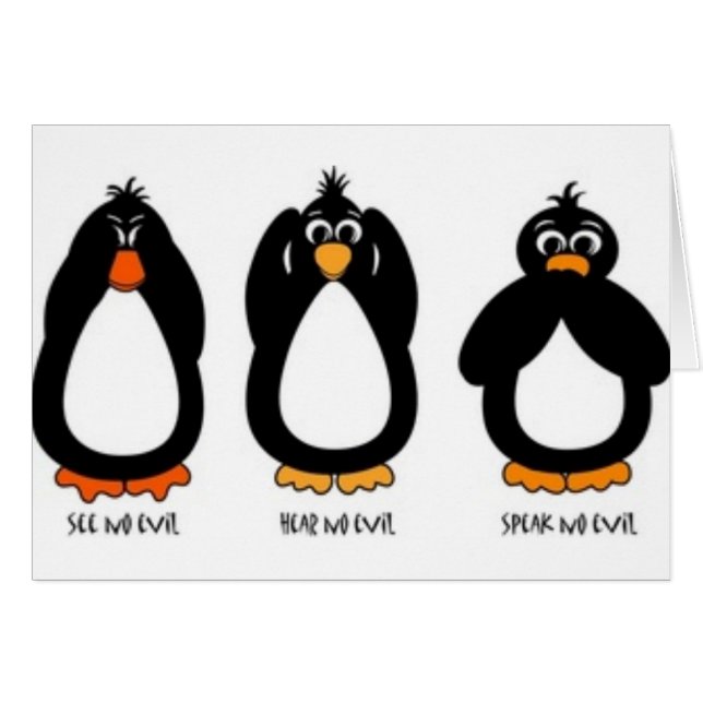 Sehen Sie kein Übel, hören Sie kein Übel, sprechen (Vorderseite (Horizontal))