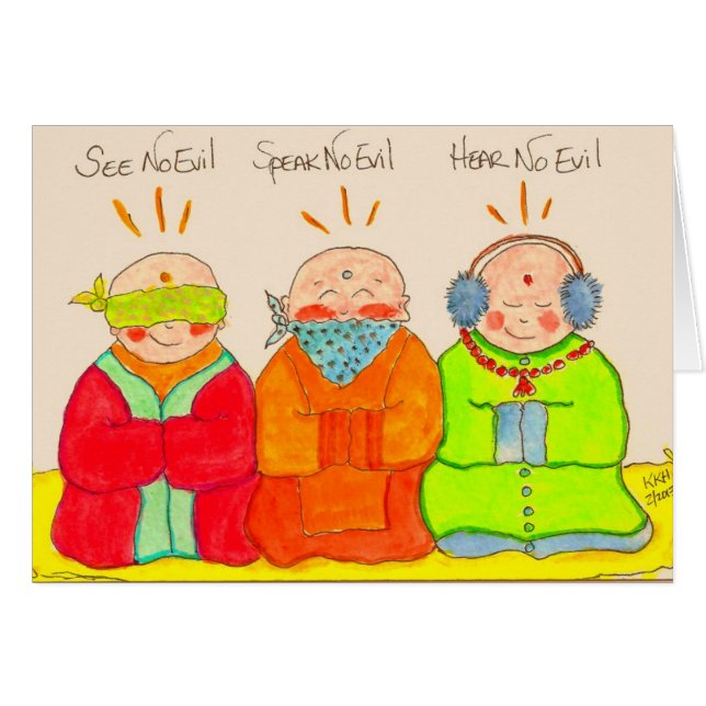 Sehen Sie kein Übel, sprechen Sie kein Übel, hören (Vorderseite (Horizontal))