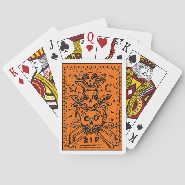 SEHEN SIE KEINEN EVIL FRIEDHOF SKELETON GRABSTEIN, SPIELKARTEN (Rückseite)