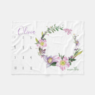 Sehen Sie mich wachsen - Blume Foto Stütze Aquarel Fleecedecke