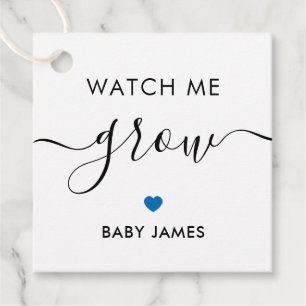 Sehen Sie mich wachsen, Pflanze Baby Dusche Tag, B Geschenkanhänger