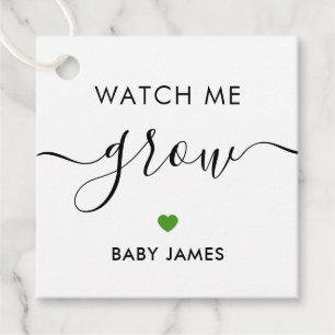 Sehen Sie mich wachsen, Pflanze Babydusche-Tag, gr Geschenkanhänger