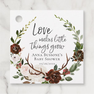 Sehen Sie mir wachsen zu Country Floral Baby Dus Geschenkanhänger