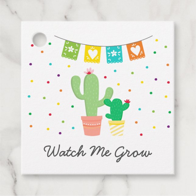 Sehen Sie mir zu, wie ich eine farbenfrohe Fiesta  Geschenkanhänger (Vorderseite)