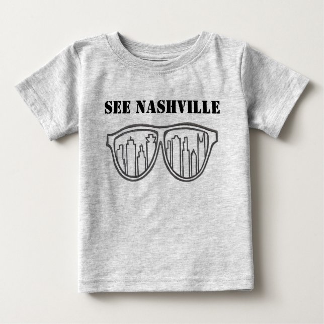 Sehen Sie Nashville-Skyline Baby T-shirt (Vorderseite)