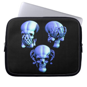 Sehen Sie nein, hören Sie nein, sprechen Sie keine Laptopschutzhülle