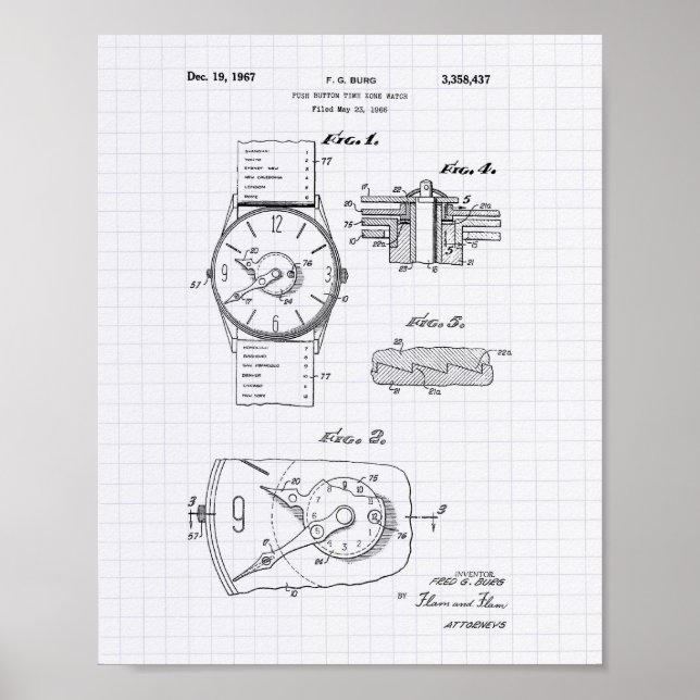 Sehen Sie sich 1966 Patent Art - Lined Peper an Poster (Vorne)