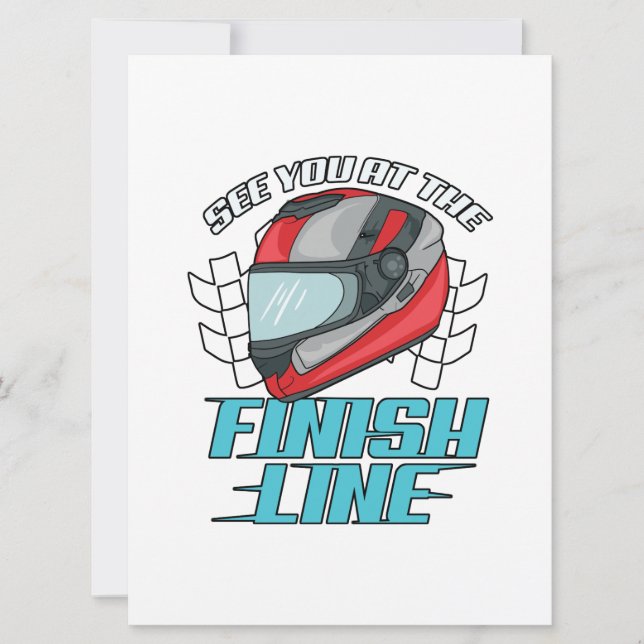 Sehen Sie sich an auf der letzten Racer Racing Car Save The Date (Vorderseite)