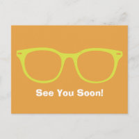 Sehen Sie sich bald Eyeglasses Postcard Limon & Or