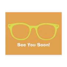 Sehen Sie sich bald Eyeglasses Postcard Limon & Or