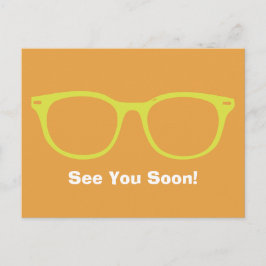 Sehen Sie sich bald Eyeglasses Postcard Limon & Or Postkarte