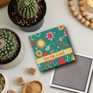 Sehen Sie sich das Magnet der guten Blumen-Inspiri