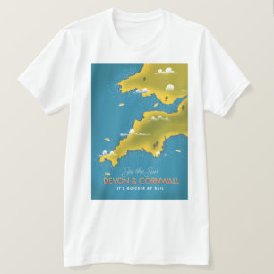 Sehen Sie sich das Sun - Devon & Cornwall Reisepla T-Shirt