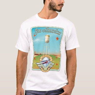 Sehen Sie sich das US Vintage Flugplakat der 50er  T-Shirt