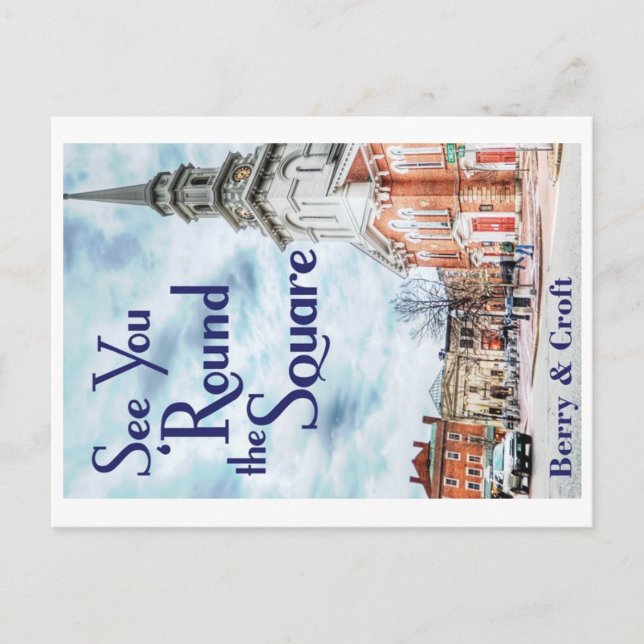 Sehen Sie sich die Postkarte um den Platz (Vorderseite)