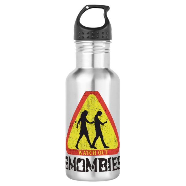 Sehen Sie sich die Smombies an Edelstahlflasche (Vorderseite)