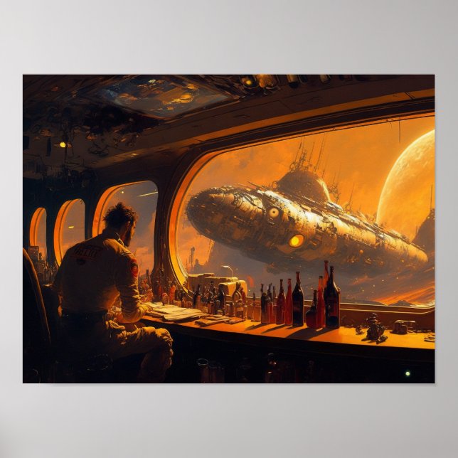 Sehen Sie sich die Space Bar #10 an Poster (Vorne)